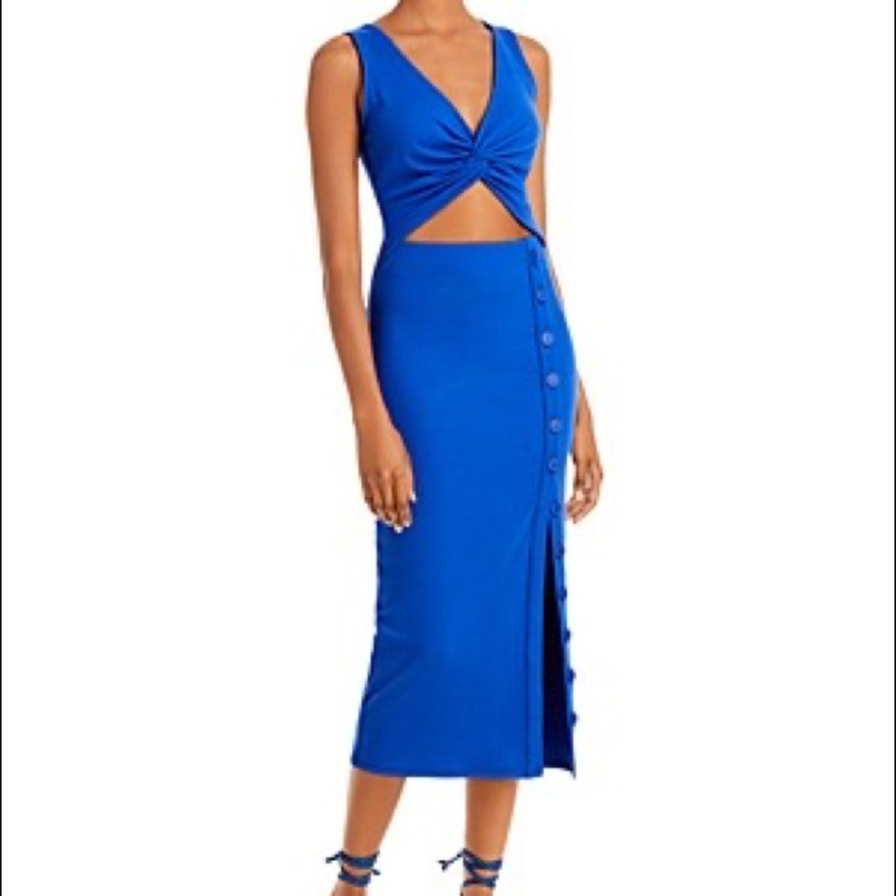 FORE royal blue midi dress